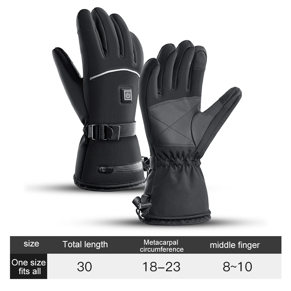 Touch Screen Warm Heated Gloves Battery Powered Electric Heated Gloves Hand Warmer Cold-Proof for Climbing Hiking Cycling