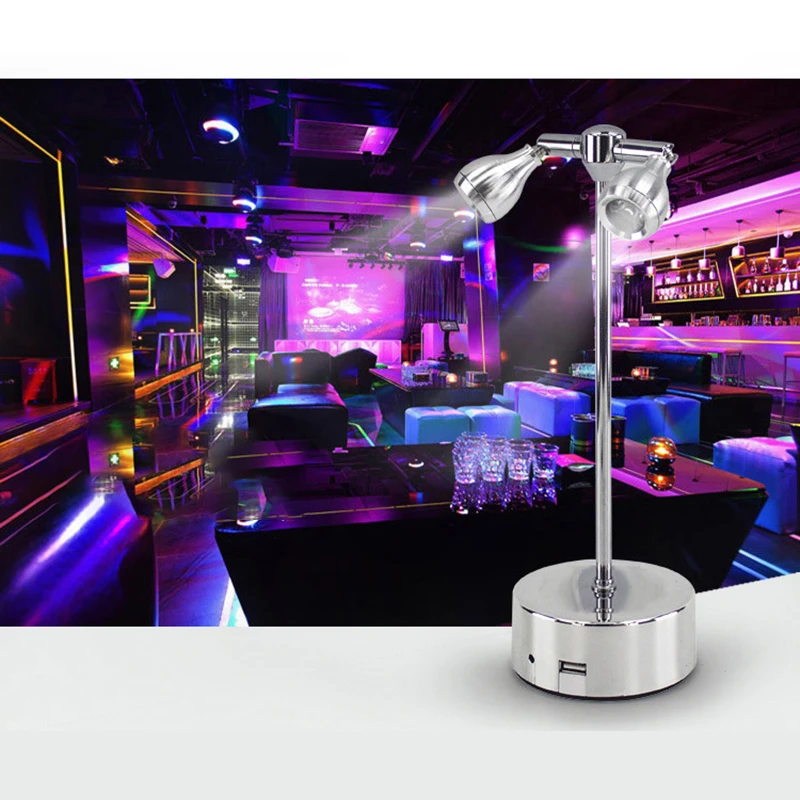 Metal Desk Lamp Household Bedroom/study/restaurant Rechargeable Cordless 2-levels Brightness Home Accessories Led Table Lamp 5