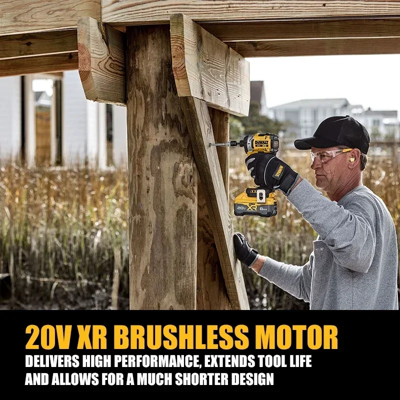 DEWALT 충전식 다기능 브러시리스 임팩트 전기 드릴 전동 공구, DCF860, 20V MAX, DCF860N, DWA2PH2SL 포함