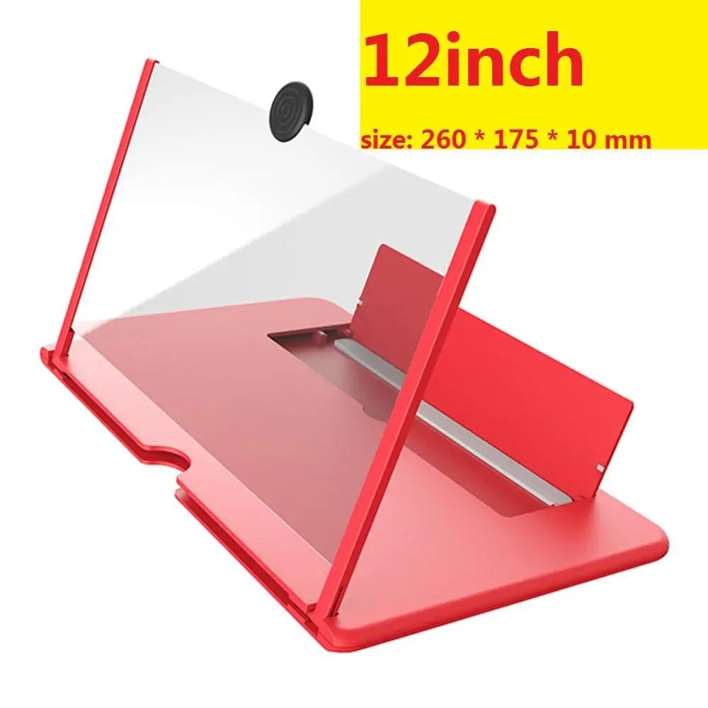12 Inch 3D Mobile Phone Screen Magnifier HD Video Amplifier Stand Bracket with Movie Game Live Magnifying Folding  Holder wooden mobile stand Holders & Stands