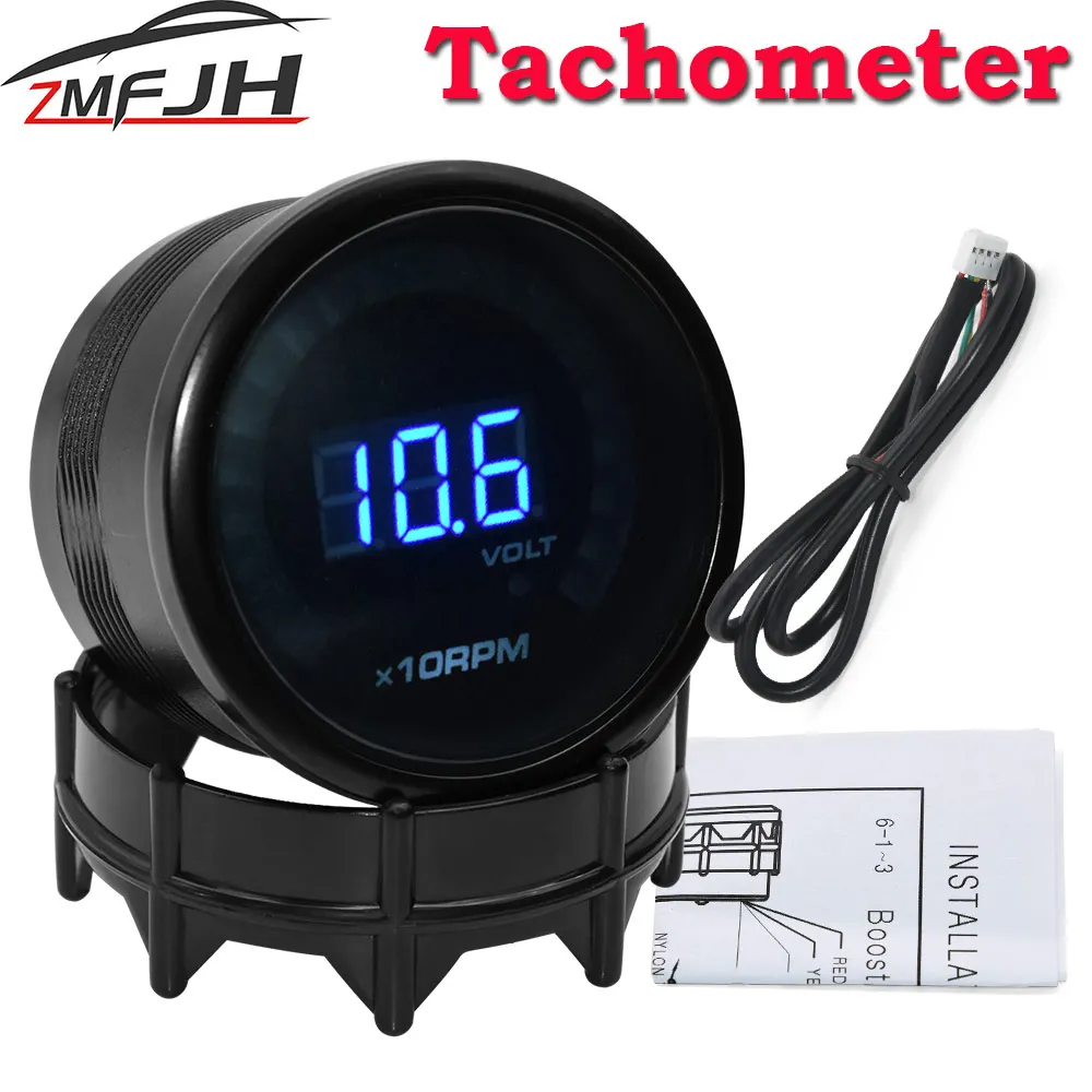 2 INCH 52MM LED DISPLAY RPM TACHOMETER CAR TACHO GAUGE METER REV