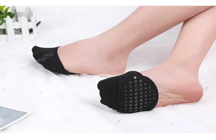 Neue Vorfußpolster Baumwoll-Einlegesohlen Komfortable Schuhpolster Schmerzlinderung Silikon Rutschfeste Schuheinlagen für Damen Fußpflegeprodukte – Detail 10