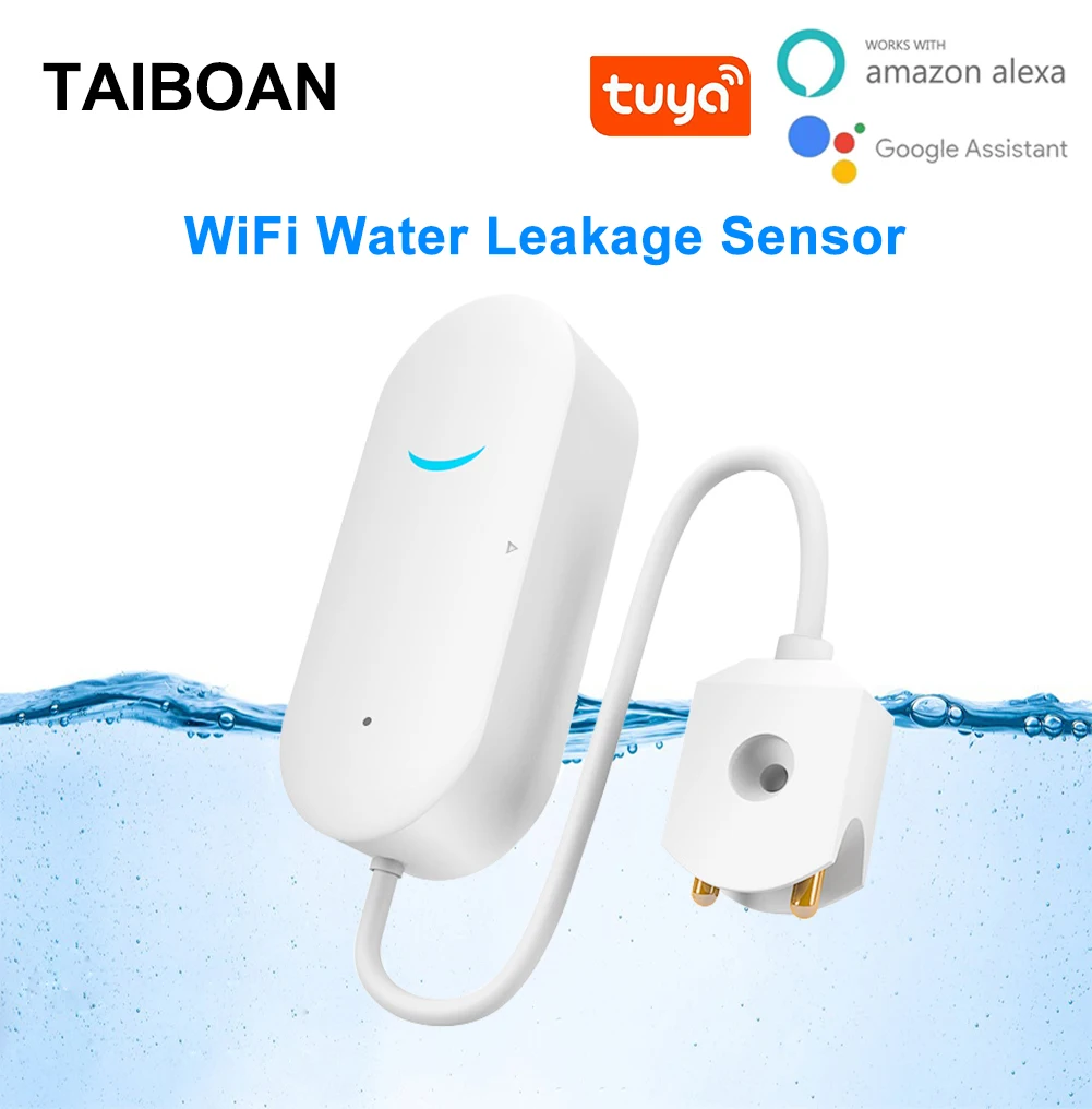 

TAIBOAN Wireless WiFi Home Water Leakage Detector Smart Tuya APP Water Leakage Sensor Flood Alert Overflow Security Protection