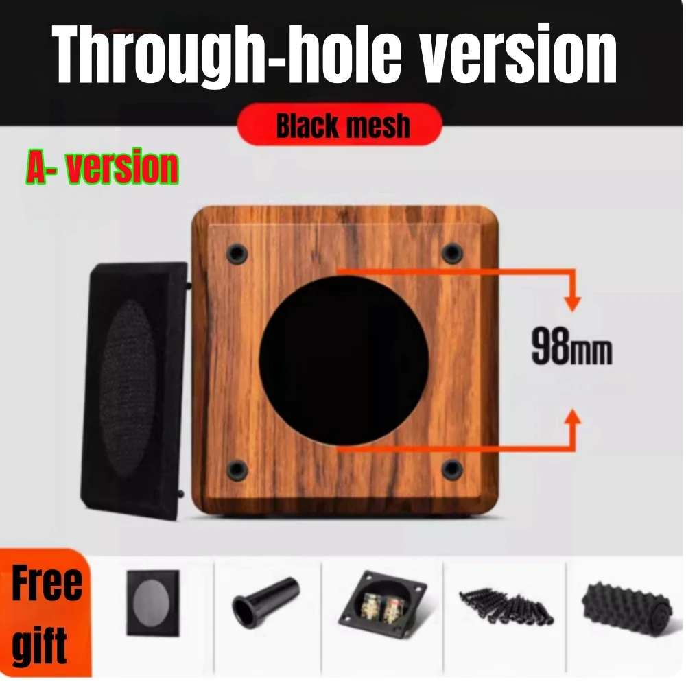 DIY Audio Modification 1Pcs 4-inch Speaker Empty Box, Passive Subwoofer/Full Frequency Speaker Maze Box, Wooden Shell images - 6