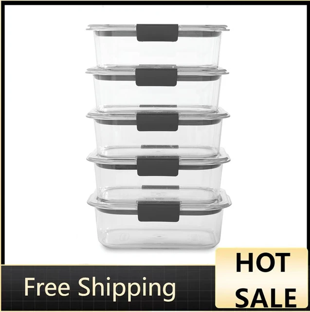 BPA Free Food Storage Containers with Lids, Airtight, for Lunch, Meal Prep,  and Leftovers, Set of 5 (3.2 Cup) - AliExpress