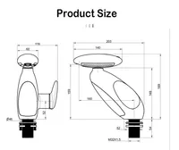 ก๊อกน้ําอ่างล้างหน้าในห้องน้ําพร้อมไฟ LED Tap Penguin ดึงอ่างล้างหน้าดาดฟ้าติดตั้งอ่างล้างจานผสม 3 สีเปลี่ยนหมุนสเปรย์ด้านบน 3