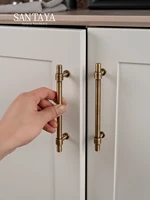 Santya ทองเหลืองโบราณตู้จับตู้ครัวดึง Simple ตู้เสื้อผ้าลิ้นชัก 5