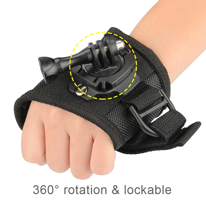 Caméra d'action Bracelet rotatif à 360 degrés Accessoires pour appareil  photo Sangle de paume