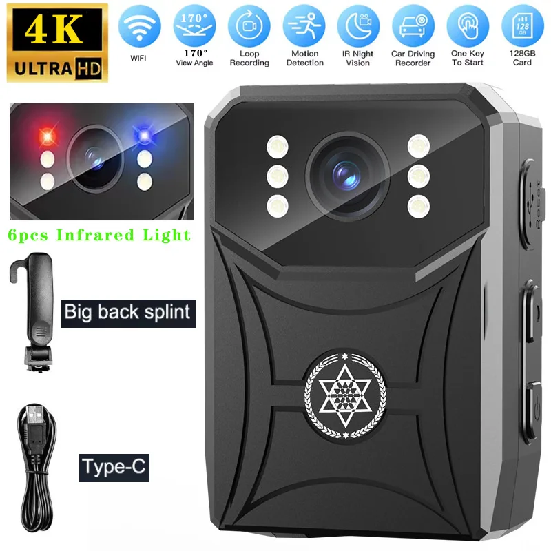 Mini Telecamera HD 1080P Portatile – Visione Notturna A Infrarossi, Lente Girevole 180°, Batteria 5 Ore, Schermo 1,3 Pollici
