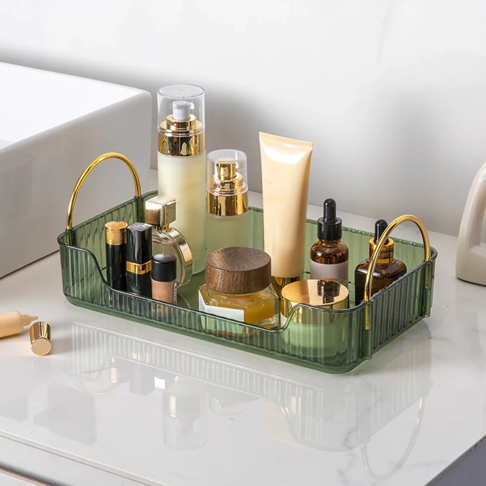 Elegant Makeup Storage Box for Bathroom, Toilet and Dressing Table Makeup pouch Brush holder makeup Makeup brushes holder Mirror 3