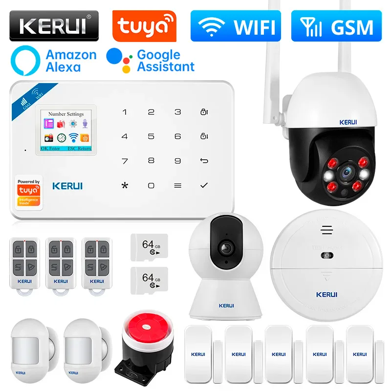 kerui-w181-alarm-system-for-home-support-alexa-wifi-gsm-alarm-tuya-smart-motion-sensor-detector-door-sensor-wired-siren