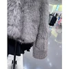 Spring Women's Cardigan Jacket Round Neck Pocket Fur Coat Solid Loose Suede Jacket Streetwear Vintag Outerwear 6