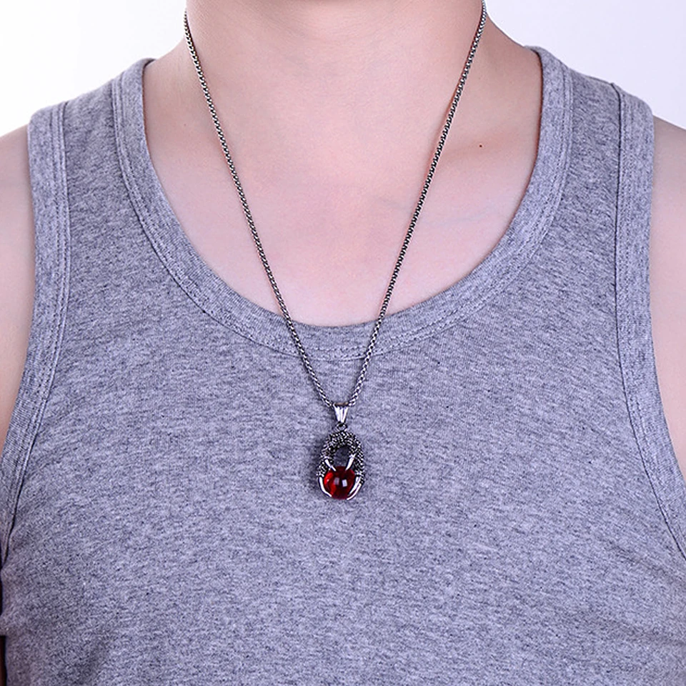 DonDon - Collana Da Uomo In Caucciù, 50 Cm, Con Ciondolo A Forma Di - Foto 8