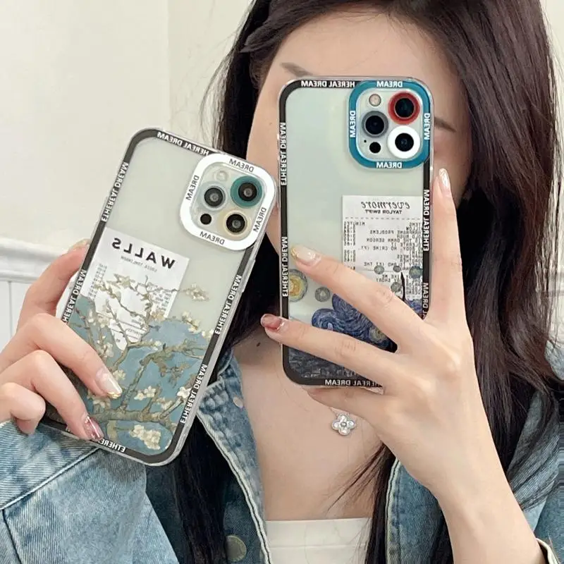 Art Van Gogh Starry Night Oil Painting Soft Clear Phone Case