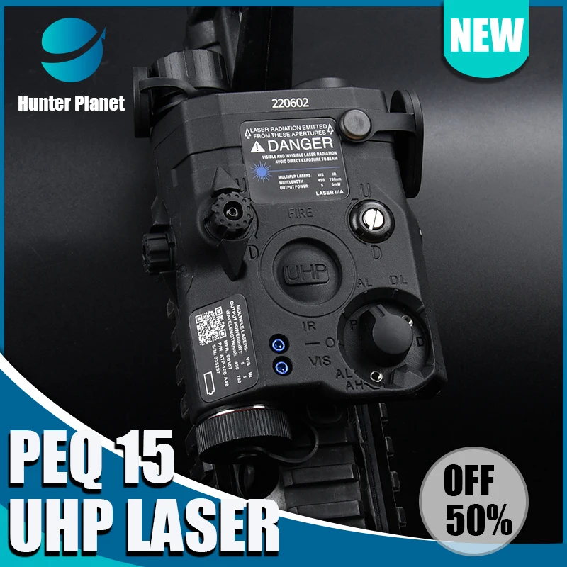 

Airsoft PEQ15 Tactical Red Green Blue Laser IR Fill Light Strobe Hunting Weapon Scout Light Wadsn Aiming Fit 20mm Rail