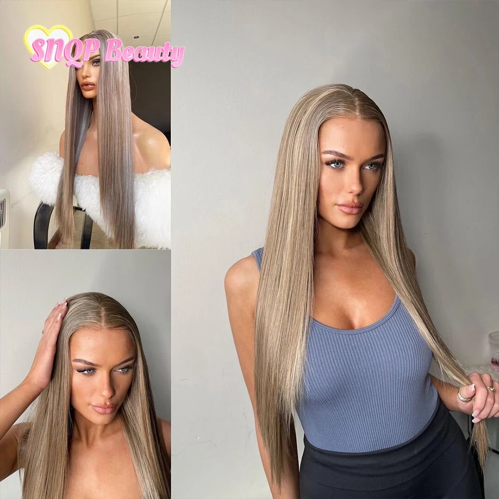 

Blonde Highlight Synthetic Lace Front Wig Straight Cosplay Wig 13X4 hd Swiss Lace Front Wigs For Women Futura Heat Resistant