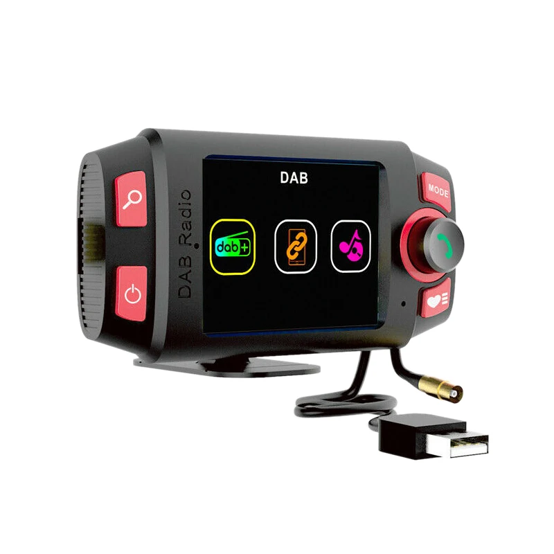 

2,4 дюймовый автомобильный радиоадаптер DAB +/DAB FM передатчик с Bluetooth громкой связью и воспроизведением музыки автомобильный комплект MP3