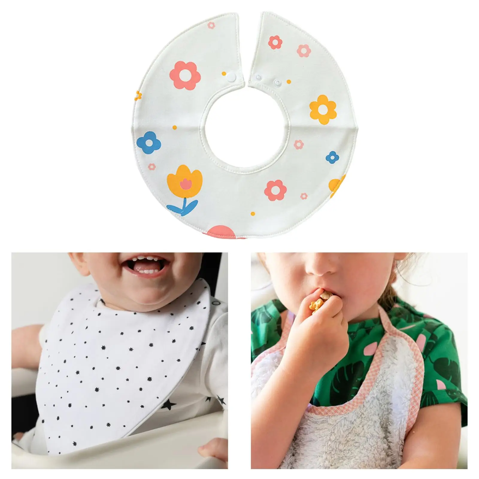 Baby Bib Adjustable Absorbent Muslin Bandana Drool Bibs Feeding Bibs Cotton Bib for Infant Newborn Toddlers 0-36 Months Gifts