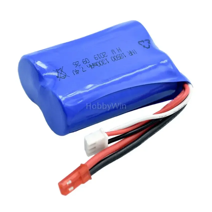 

HBX part M16120 Lithium Battery Pack (18500) 7.4V 1300mAh JST Plug for HAIBOXING 1/16 RC Buggy Truck