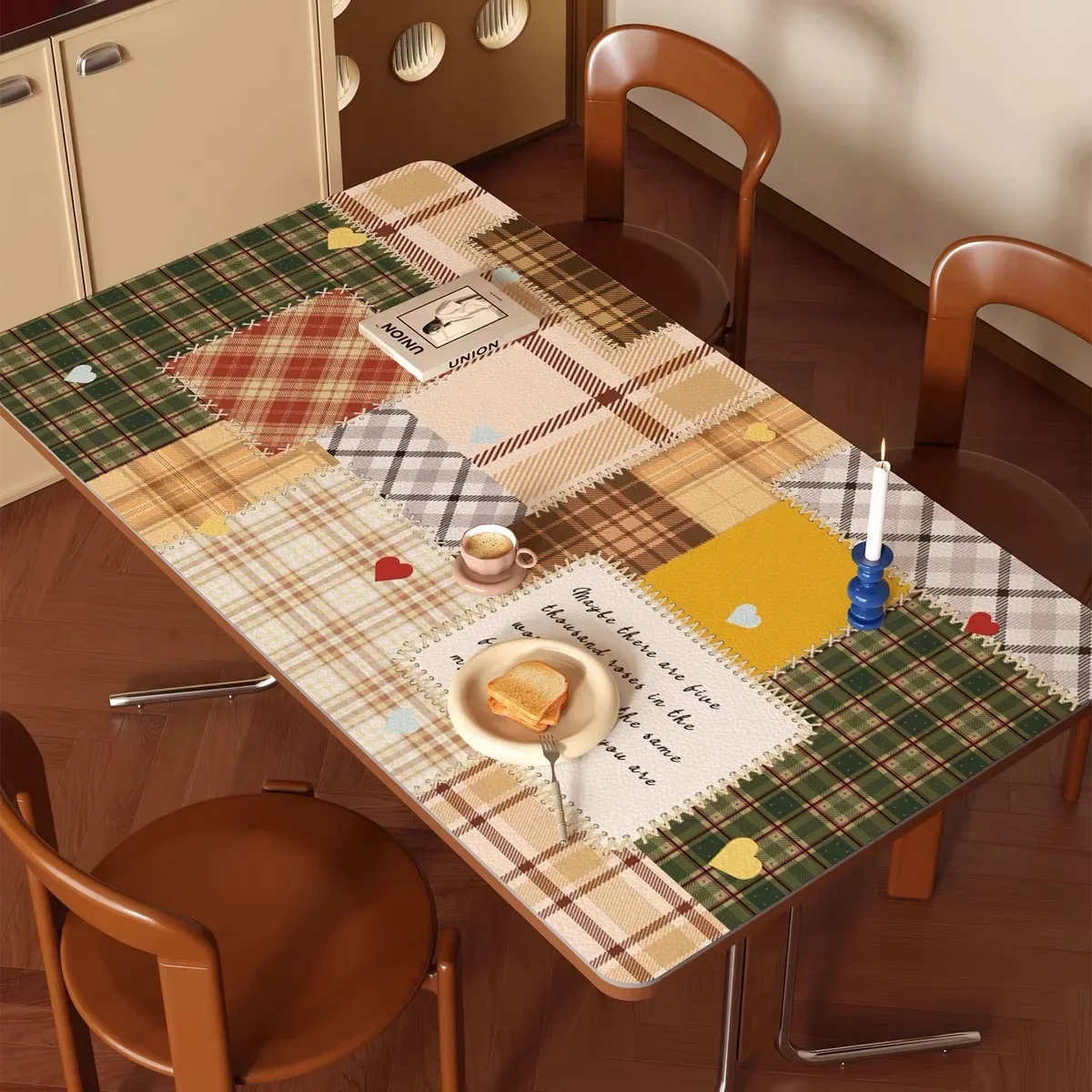 AO AT(Origin) 토바글라 리오사 메종 맨텔 메사 직사각형 티슈데케 주방 테이블 및 의자 커버 장식
