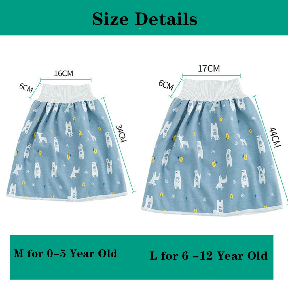 Baby Waterproof Diaper Pants&Skirt for Potty Training Baby Comfy Diaper Short for Boys and Girls Sleeping Bedclothes Night Time baby training pants waterproof diapers
