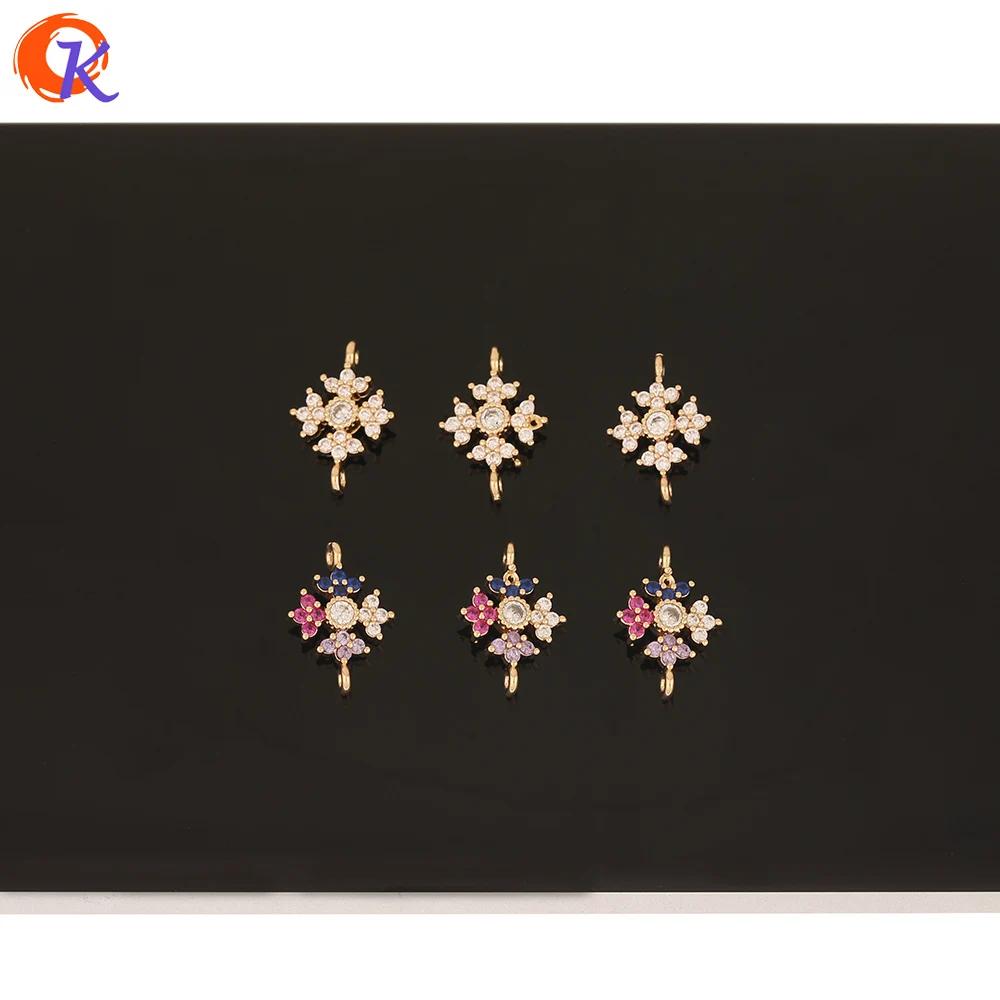 Cordial Design 50Pcs 11*16MM Jewelry Accessories/Connector/DIY Making/Hand Made/Flower Shape/Jewelry Findings & Components - cordial