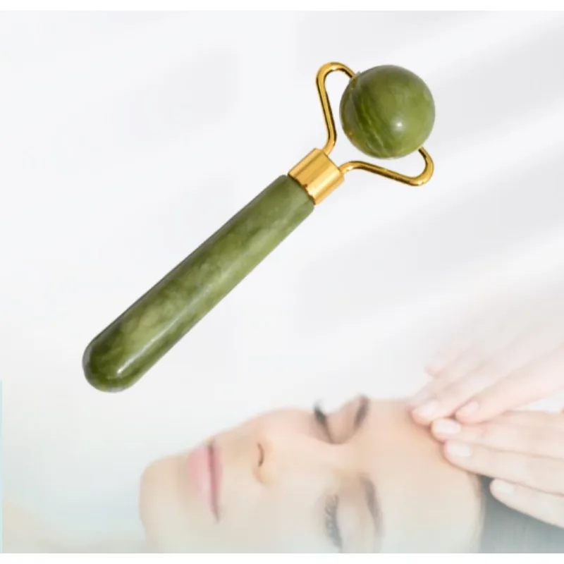 

Natural Jade Roller Massager for Face Body Back Foot Massage Roller Facial Liftting Anti-wrinkle Double-end Gua Sha Jade Stone