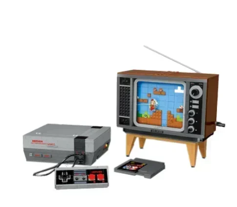 71374 슈퍼 NES 콘솔 닌텐도 엔터테인먼트 시스템 모델 빌딩 블록, 벽돌 조립, TV 게임, 어린이 장난감, 어린이 벽돌 선물