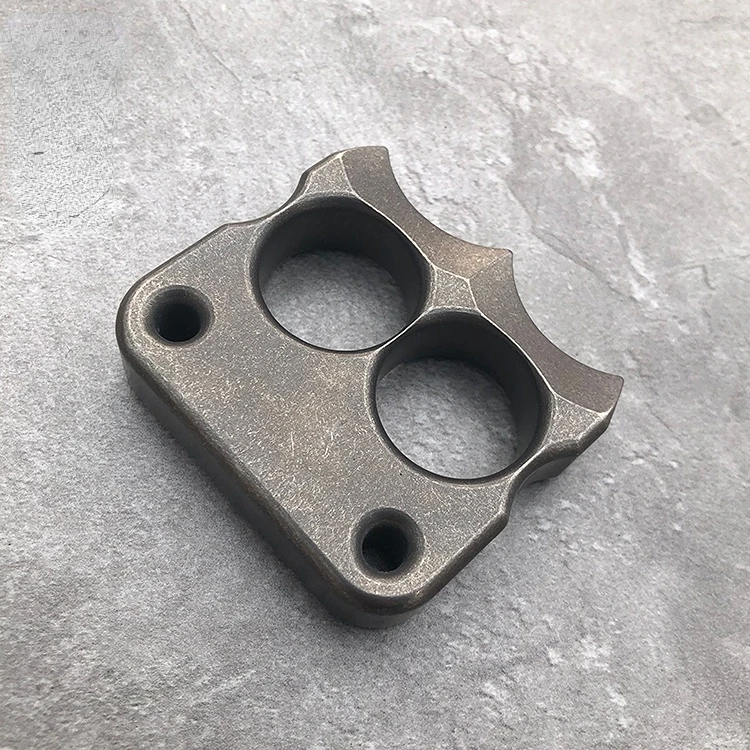 Titanium Alloy Double Finger Brass Knuckle EDC Domestic AFK Pointed Bottle Opener Old Stone Washing Boxing Gloves Brass Knuckle - ztechknives.uk