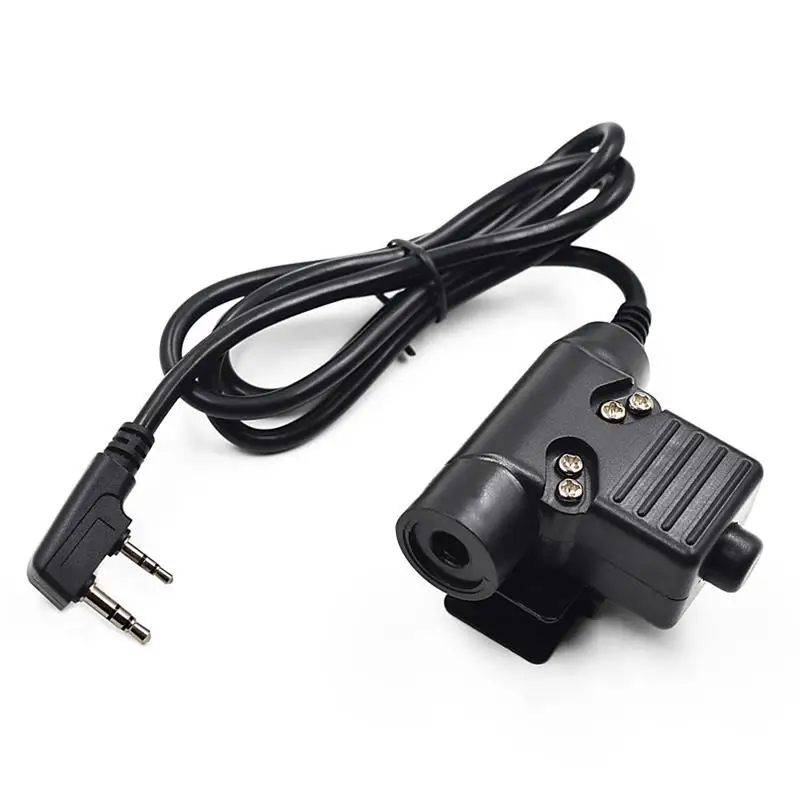 

Tactical U94 PTT Cable Plug Headset Adapter for Kenwood Baofeng UV-5R UV-5RE Plus BF-888S UV-6R H777 Walkie Talkie Ham Radio