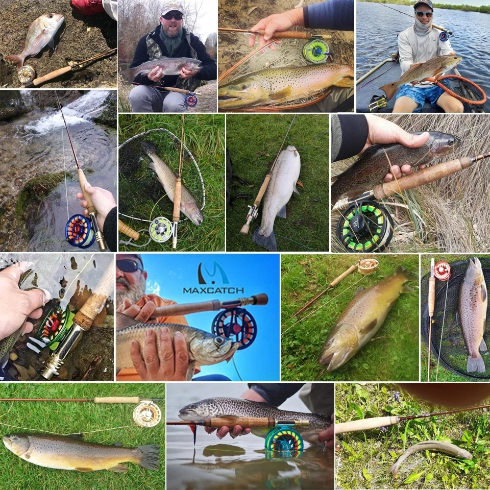 Caña De Pescar Con Mosca Maxcatch Skyhigh Gold 9 Pies - Carbono Toray IM12, Acción Rápida, 5/6/8WT