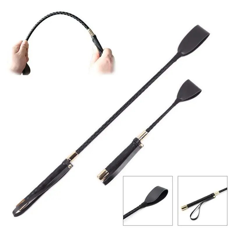 Portable PU Leather Horse Riding Whip, Horse Riding Crop, Durable Riding Whip for Horse Racing and Outdoor Equestrian