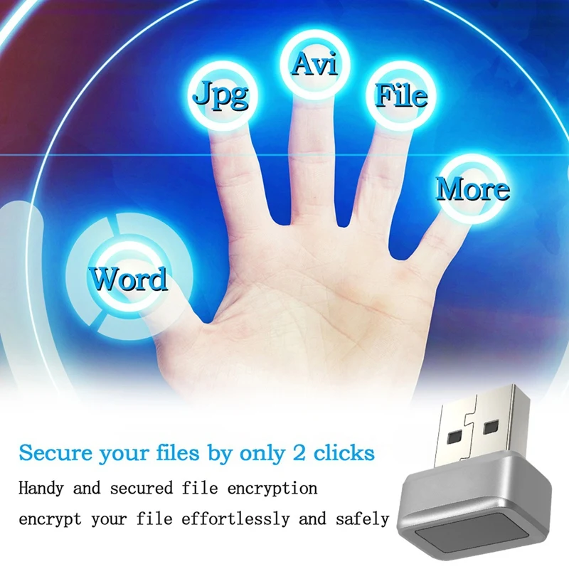 USB Fingerprint Key Reader FIDO U2F Portable Security Key For Windows Hello Anti-Spoofing Speedy Matching Security Key-A78P 3