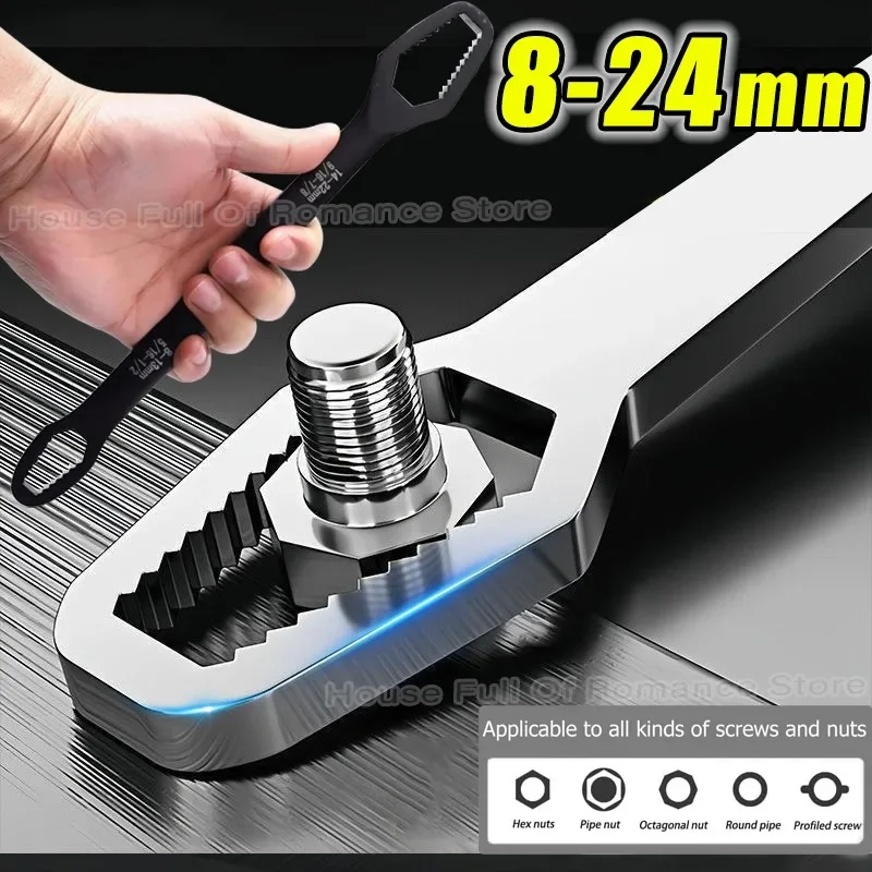 8-24mm Universal Torx Wrench Self-tightening Adjustable Glasses Wrenches Board Double-head Torx Spanner Hand Tools for 2035