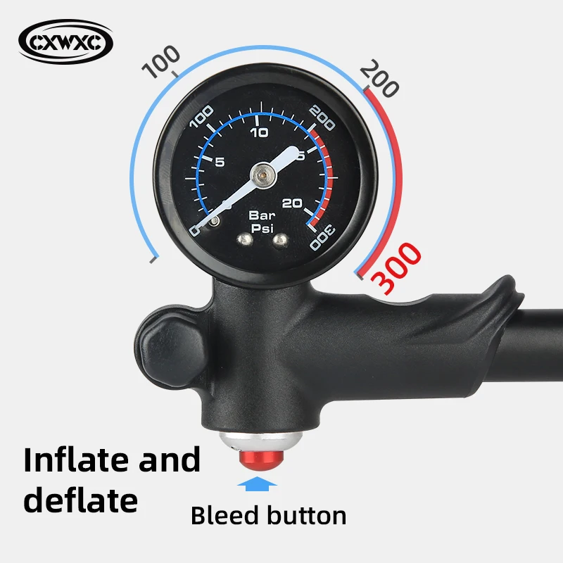 ZTTO Pompe à air de vélo 300PSI Pompe d'amortisseur de vélo VTT, pompe amortisse