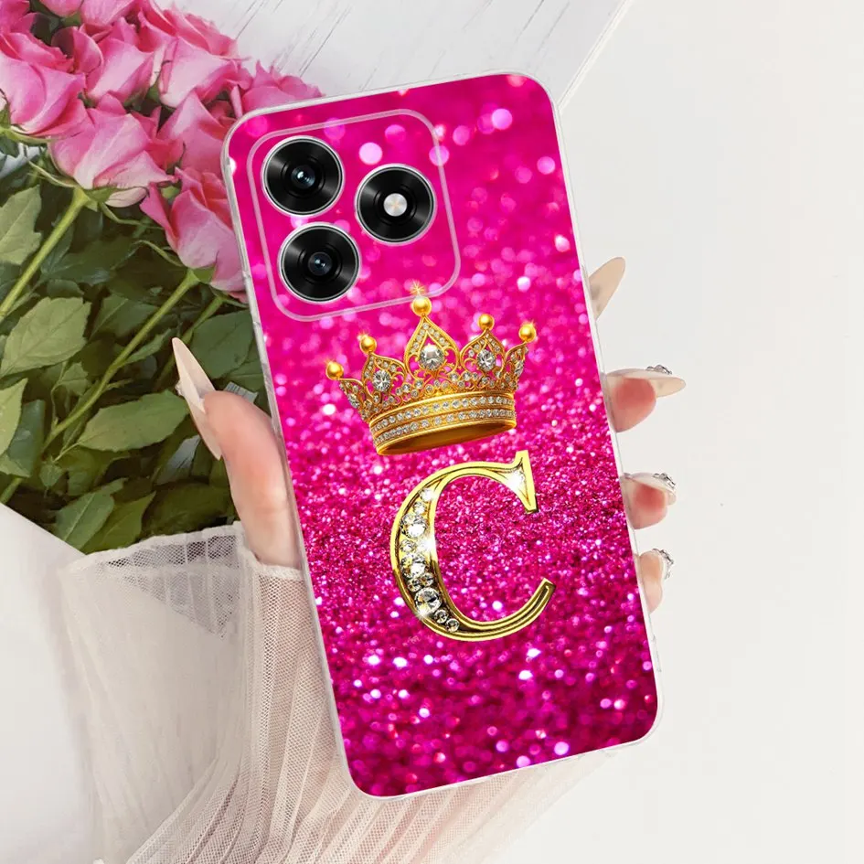 Luxury Crown Letters Soft Slim Silicone Phone Cover - Elegant Silicone Bumper Case