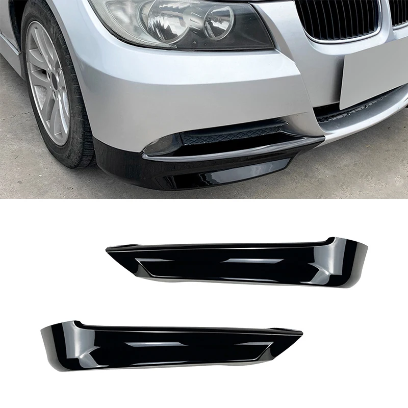 

Car Front Bumper Side Splitter Cover Lip For BMW 3 Series E90 E91 320i 330i 2005-2008 Fog Lamp Air Vent Intake Spoiler