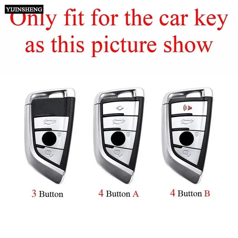 아연 합금 자동차 키 케이스 커버, BMW X1 X3 X4 X5 F15 X6 F16 G30 7 시리즈 G20 G30 G01 G02 G05 G11 G32 520 525 F30 118i 218i 320i 용