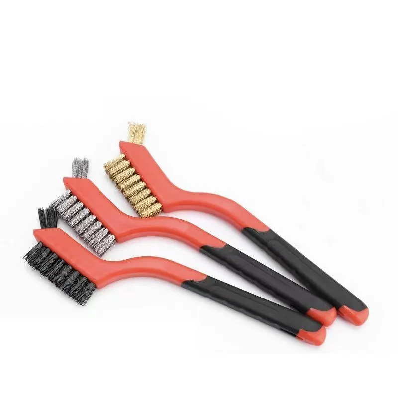 Mini Brush Set Of Three Kitchen Brushes For Gas Hoods Grease And Stain Removal Cooktop Cleaning Tools Steel Wire Small mini brush mini brush set cleaning brush set cleaning brush wire brush wire brush set wire cleaning brush