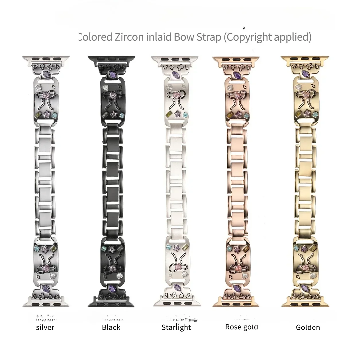 Watch Band For iWatch 42/44/45/46/49mm 38/40/41mm Metal Fashion Watch Strap For Watch Series Ultra2 Series 10/9/8/7/6/5/4/3/2/1_voghion.com