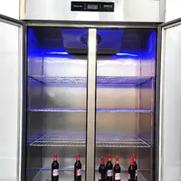 Réfrigérateur d'affichage de 2 portes d'acier inoxydable de cuisine commerciale d'usine de la Chine pour le stockage de boissons 5