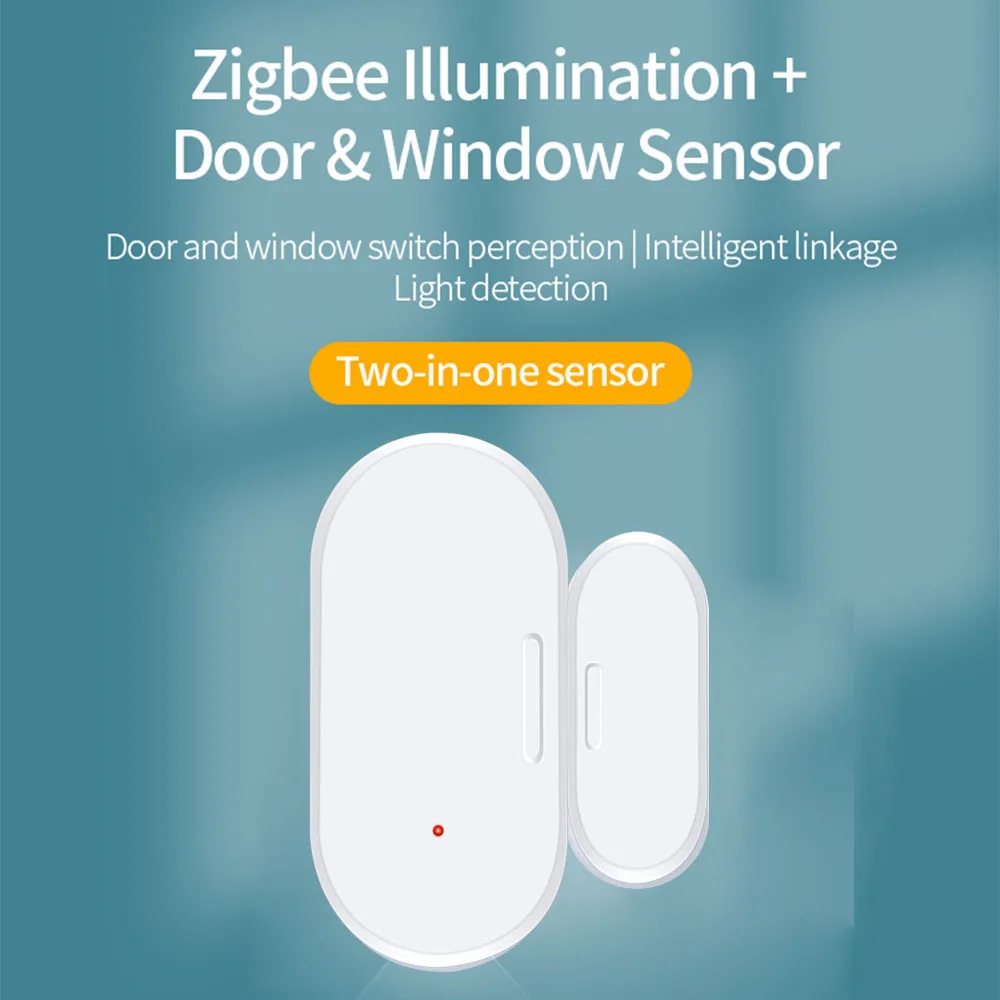 Tuya Smart ZigBee Sensor de Contato Porta e Janela, Detectores Sem Fio, Suporte Aberto e Fechado, Zigbee2mqtt, Assistente Doméstico