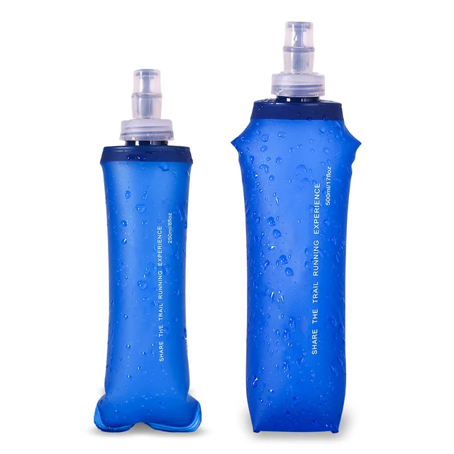 2 pièces – Gourde pliable sans BPA, gourde réutilisable, 500 ml