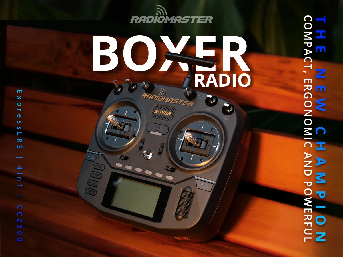 

RadioMaster Boxer V4.0 Hall Gimbals Radio Control System CC2500 ELRS JP4IN1 Transmitter Remote Control Multi-protocol