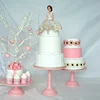 Pink Color Wedding Cake Stands 12 Inch Birthday Cake Stand Baking Cupcake Tools Fondant Display Cake Plates Bakeware Dinnerware 2