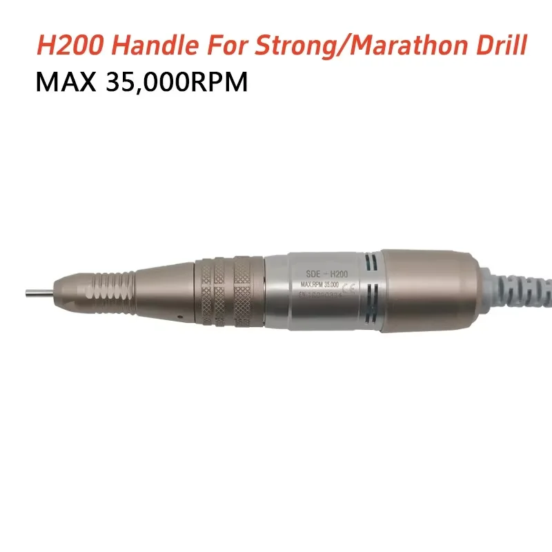 전동 네일 드릴 머신 35000RPM 30V H200 핸들 강력 210 마라톤 네일 드릴 폴리쉬 비트 포함 매니큐어 및 페디큐어용