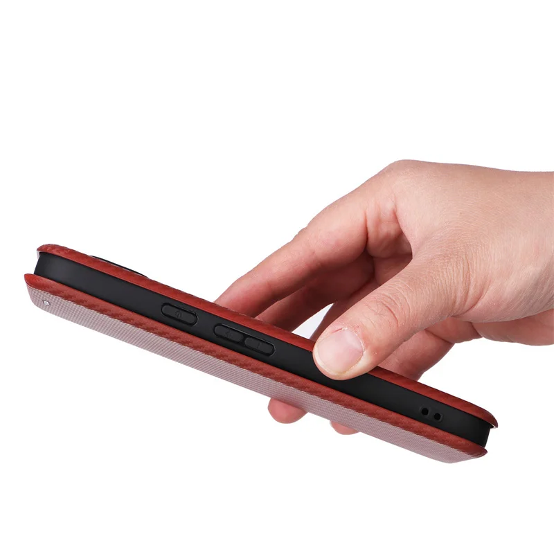 For Google Pixel 10 Pro XL 5G Card Slot Carbon Fibre Magnetic Skin Leather Cover For Google Pixel10 Pro XL Shockproof Phone Case