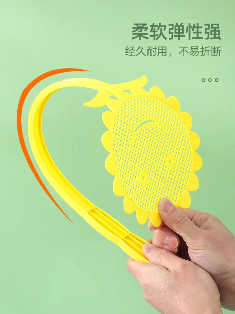 *Fly swatter plastic swatter can not rot new long-handled household old-fashioned flies