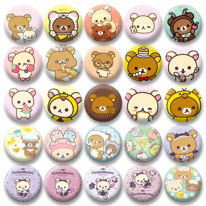 Adorable Rilakkuma Bear Enamel Pin - Cartoon Animal Brooch for Backpacks & Clothing Wholesale