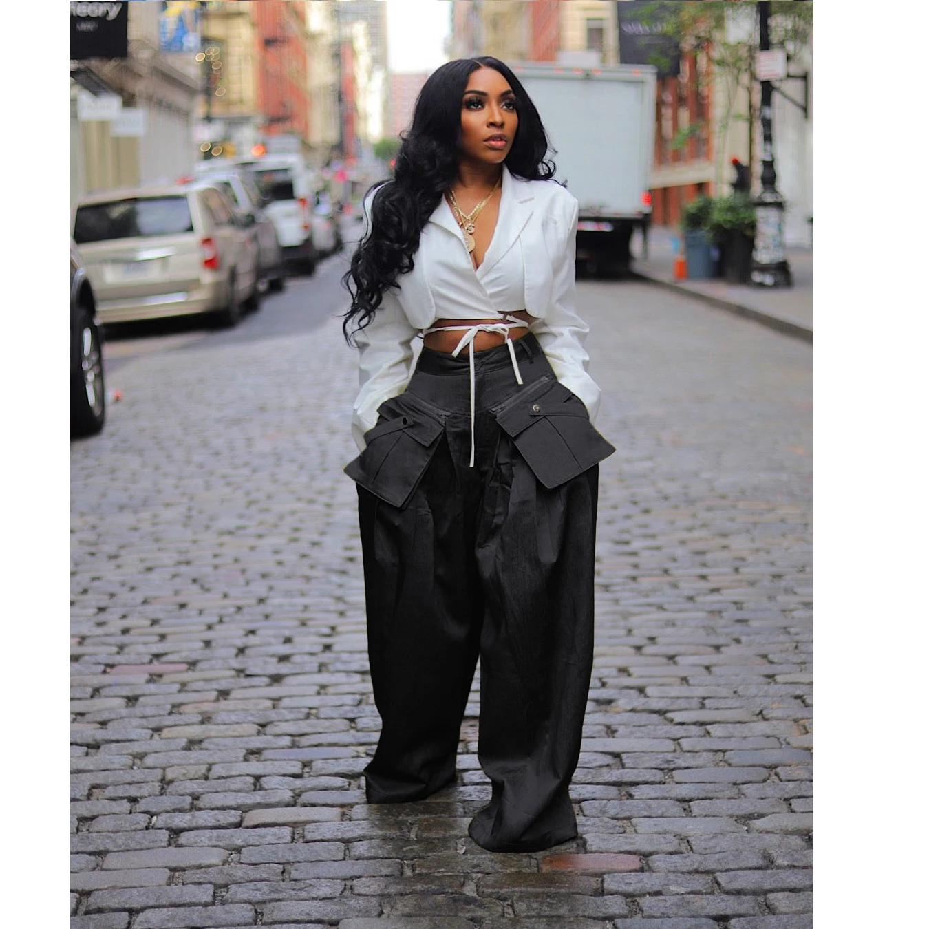 Baggy Cargo Wide Leg Pants for Women Y2K Streetwear Fashion Long Parachute Trousers Casual Sexy Club Pants Winter Clothes 2023
